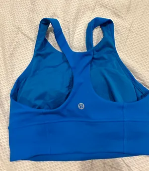 Lululemon wunder train longline bra C/D cup in poolside thumbnail 3