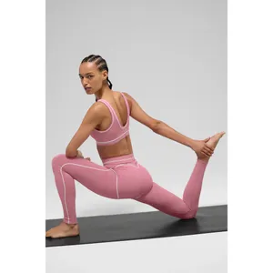 Alo Yoga Airbrush Heart Throb Bra Pink Wild Rose/White S thumbnail 3