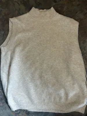 SHEIN cream sleeveless sweater  thumbnail 1