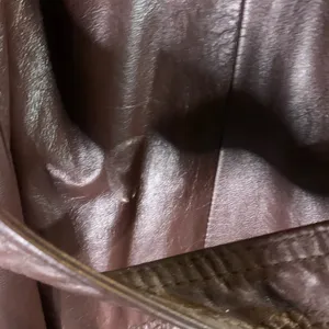 Vintage Dark Brown Leather Trenchcoat Size S/M thumbnail 5