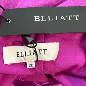 Elliatt Asymmetric Satin Cocktail Dress Violet Halter Small NWT Defect thumbnail 7