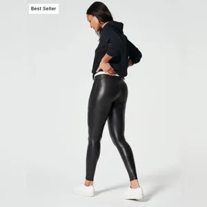 SPANX Faux Leather Leggings Black Women’s Size Small 2437 thumbnail 2