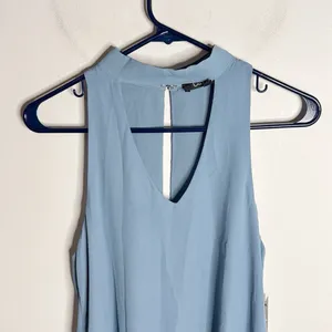 Lulus Groove Thing Light Blue Halter Neck Sleeveless Mini dress size M thumbnail 4