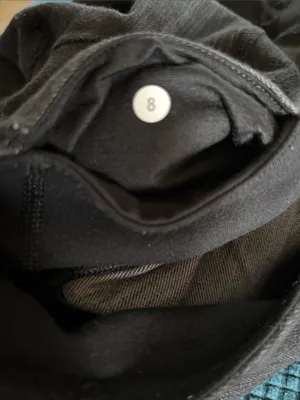 Lululemon Virtue Energy Pant Black Slub Denim/Black Sz 8 Athletic Performance thumbnail 7
