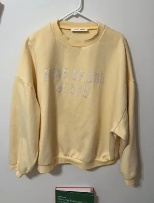 yellow essentials fear of god crew neck thumbnail 1