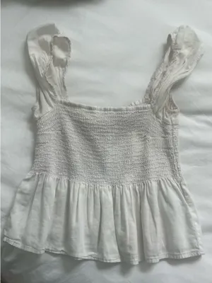 Abercrombie Babydoll White Shirt thumbnail 2