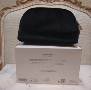 Dior Black Velvet Silver Zipper Trousse Pouch Clutch Bag thumbnail 3