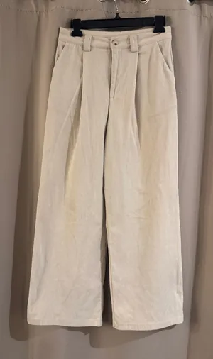Women’s Dazy Cream Corduroy Wide Leg Pants thumbnail 1