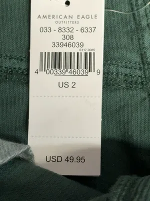American Eagle Hi-Rise Corduroy Mini Skirt Green Super Stretch Size 2 NWT thumbnail 12