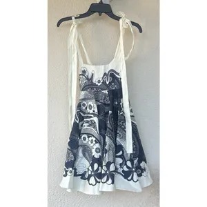 NWT ALÉMAIS Mickey Linen Tie-Strap Mini Sundress Women’s Size AU 4 US 0 Vacation thumbnail 5