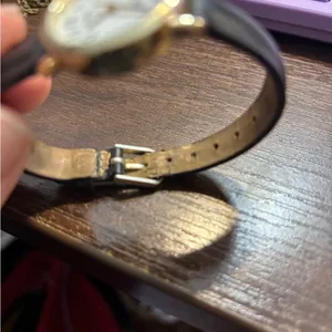Vintage Preowned Timex Gold and Black Analog Watch thumbnail 3