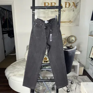 Princess Polly Holly Asymmetric High Rise Straight Leg Black Denim Jeans New thumbnail 4