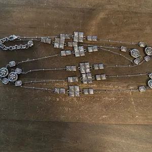 Brighton Ravenna long silver tone station tile necklace thumbnail 3