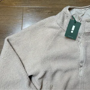 NWT Cozy Quarter Zip in Sand Tan Sherpa Fleece Size XS/S thumbnail 3