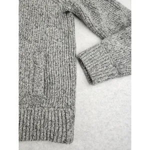 Soft! Abercrombie‎ & Fitch Knitted Wool Blend SWEATER Cable Hoodie Moose XXL thumbnail 3