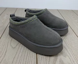 Koolaburra by UGG Women's Burree Platform Slippers US9 Cloud Grey & Green $90 thumbnail 1