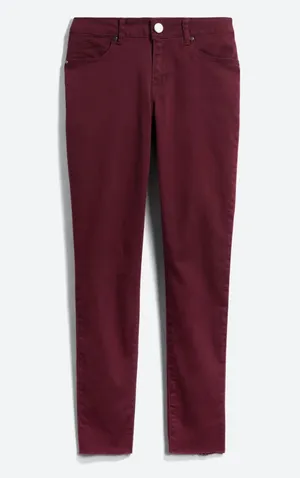 1822 Denim Lisbon Burgundy Skinny Jeans - Size 26 thumbnail 1