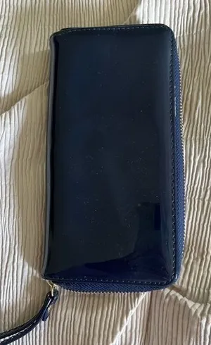 NWOT Blue clutch‎ purse wallet with a strap thumbnail 1