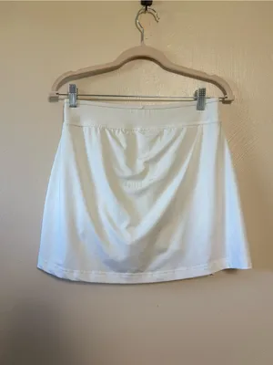 Maks‎ Women’s Skirt Tennis Golf Pickleball Lycra Shorts Stretch White Size Large thumbnail 3