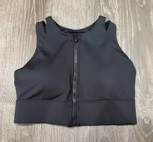 NWT Halara Black Zip Up Sports Bra thumbnail 1