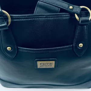 Frye and Co. Black Core Tote Bag Faux Leather thumbnail 10