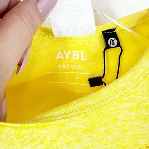 NWT AYBL Motion Cut Out Workout‎ Top Women's Size XS Yellow Gym Girl thumbnail 6