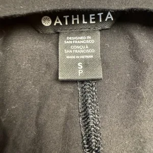 Athleta Black Long Sleeve V Neck Ruched Side Athletic Top‎ Women S thumbnail 2