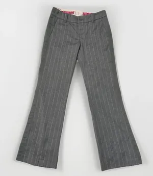 Vintage American Eagle gray with white pinstripe boot cut slacks thumbnail 1