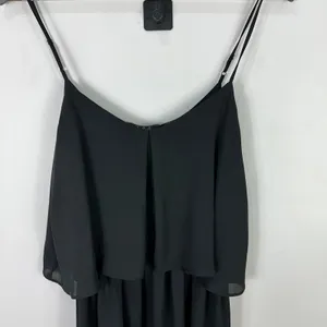 ZOA New‎ York Dress M Black Minimalist Overlay Layered Evening Cocktail Party thumbnail 3