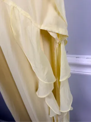 Saints & Secrets Jayna Ruffle Trim Split Dress Yellow size XS New READ thumbnail 3