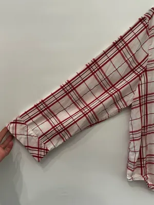 Victoria’s Secret Flannel Pajamas Peppermint Plaid Pink Red Large 2pc Pant Set thumbnail 4