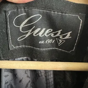 Guess Pea Coat y2k Black Wool Blend Tweed Preppy Capsule Large thumbnail 3