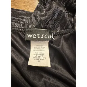 Vtg Y2K Wet Seal Metallic Party Mini Dress Festival Rave Futuristic Cyber Medium thumbnail 3