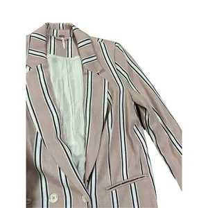 Free People Uptown Girl Blazer sz small‎ soft pink combo thumbnail 11