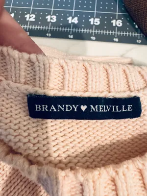 Brandy Melville Oversized Pastel Pink Sweater Crewneck S M L thumbnail 4