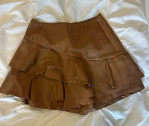DO+BE Brown Leather Skirt thumbnail 1