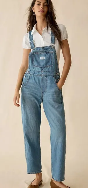 Levi’s Vintage Denim Overalls Straight Leg File Away Size Small thumbnail 1