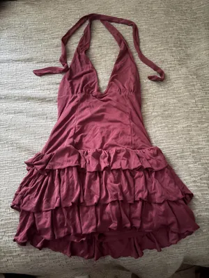 Princess Polly Under the Moonlight Halter Playsuit Wine thumbnail 3