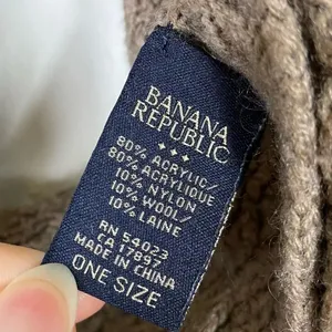 Banana Republic Brown Knit Wool Blend Infinity Scarf thumbnail 3