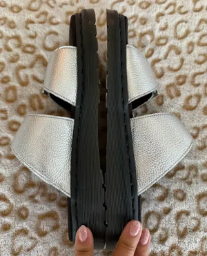 Dr Martens Josef Metallic Leather Slide Sandals Women's Size: 10 thumbnail 6