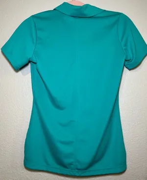 Nike Golf Womens Dri-FIT Tour Performance Polo Shirt Teal Blue NWT Cool Size XS thumbnail 4