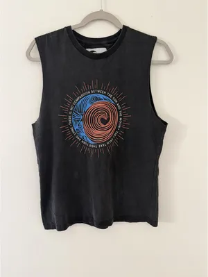 NWT Zyia active graphic mineral wash affirmation vintage muscle tank size medium thumbnail 2