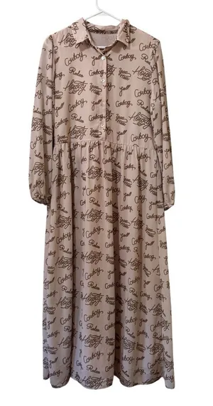 Turquoise Haven‎ Women Sz Small Lined Maxi Dress Western Country Cowgirl Prairie thumbnail 1