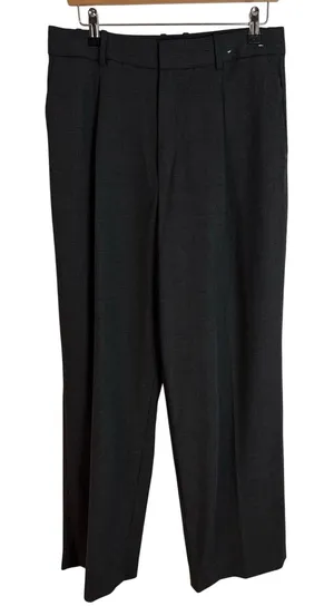 Uniqlo Wide Leg Dress Pants Womens Size Large 30-31" Gray Plaid thumbnail 1