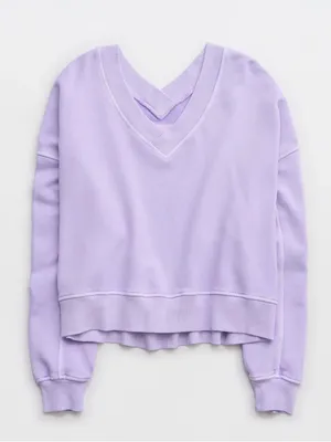 Aerie‎ House Party Sweatshirt Lavender Purple thumbnail 1