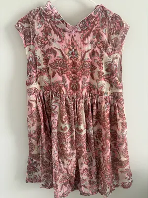 Free People All the Time Paisley Velvet Floral Mini Dress Small thumbnail 4