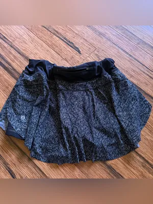 Lululemon Quick Pace Skirt 13" Soundwave White Black thumbnail 5