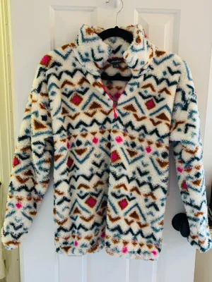 Eddie Bauer fuzzy quarter zip thumbnail 1