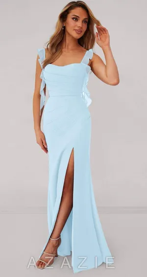 Azazie Sky Blue Barbie Formal Dress thumbnail 1