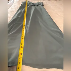 Jenny Yoo Sage Green Layered Maxi night Party Prom Dress size 8 thumbnail 8
